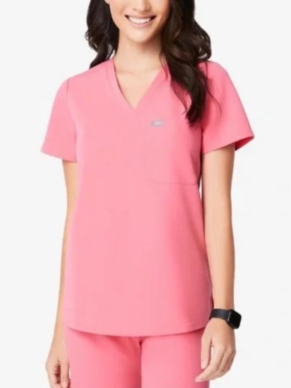 FIGS Catarina XS Neon Pink Scrub Top One Pocket Medical Nurse